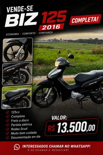 Vendo biz 125cc 2016 Completa