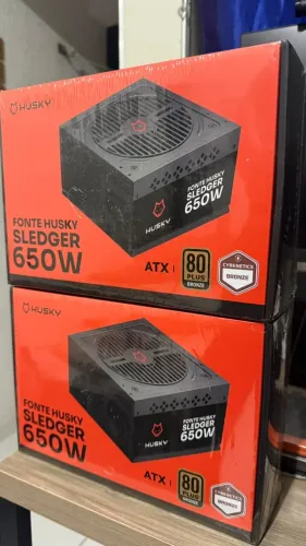 Fonte Husky Sledger 650W, 80 Plus Bronze, Cybenetics Bronze, PFC ativo, Bivolt - HFN650PT