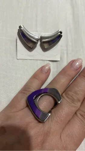 Conjunto Anel e brinco Maria Dolores