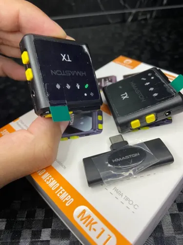 Microfone de Lapela Sem Fio H'Maston Duplo MK-11 Tipo-C an2