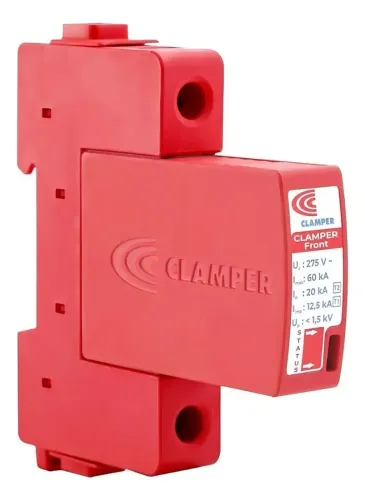 3 DPS Clamper Slim Classe I/II 275V 12,5/60kA Trilho DIN<br>