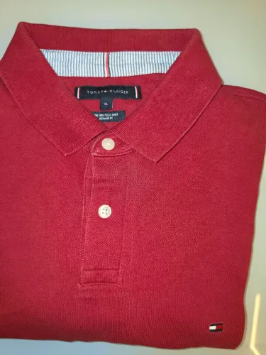 Polo Tommy Hilfiger Vermelho - XL Regular Fit Stretch