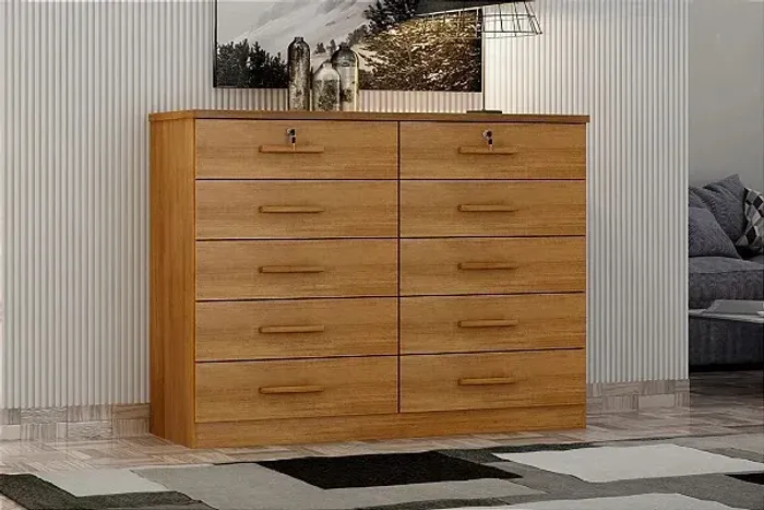 Cômoda Bia 10 Gavetas Cinamomo r7