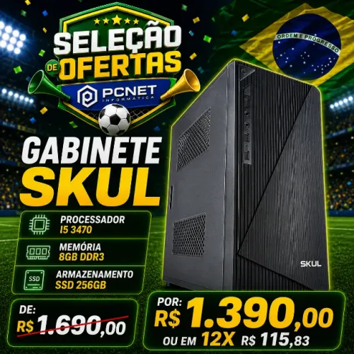 Computador Intel i5 3470 8GB SSD 256GB | PC Completo | 12X SEM JUROS | Indaiatuba