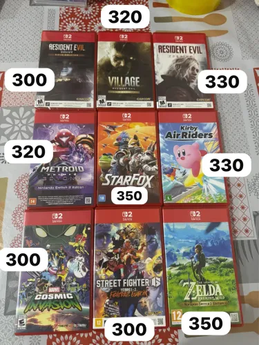 Jogos Nintendo Switch 1 e Nintendo Switch 2