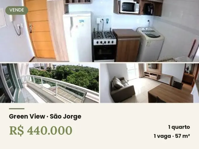 VENDO APTO - GREEN VIEW RESIDENCE - 1 QUARTO