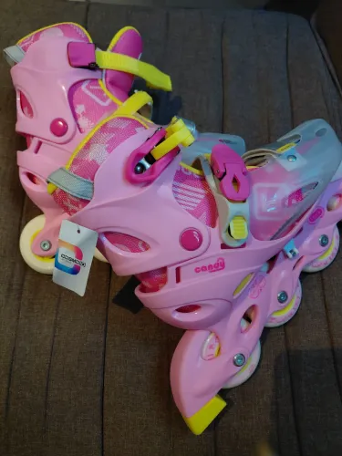Patins Cosmo Candy Infantil Ajustável - Rosa