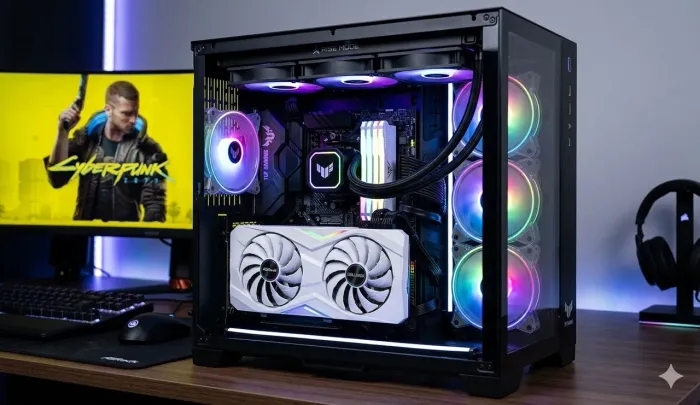 PC Gamer Ryzen 7 5700X RX 6600 8GB 64GB RAM SSD NVMe 1TB Water Cooler