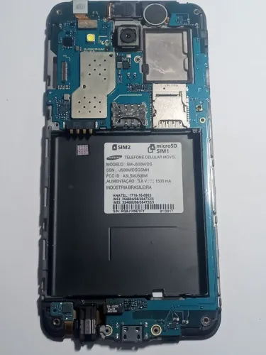 Placa mãe celular Samsung Galaxy J5 + carcaça funcionando