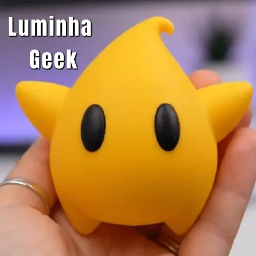 Luminha Geek 3D Decoração Setup Gamer Fofo LED Estilo Gamer Quarto