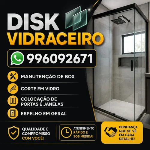 Disk vidraceiro tudo em vidros