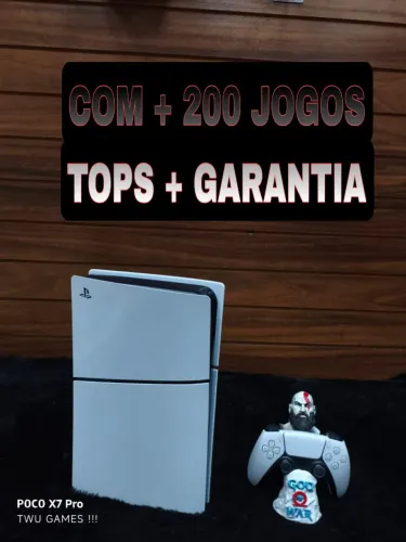 PS5 SLIM + GARANTIA + 200 JOGOS TOPS