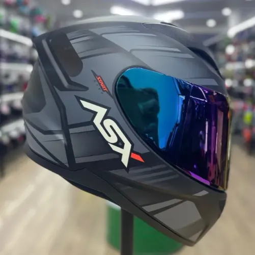 CAPACETE ASX CITY START PRETO FOSCO CINZA 12X NO CARTÃO