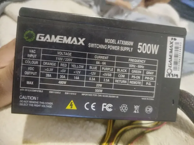 Fonte pc 500 w semi nova 