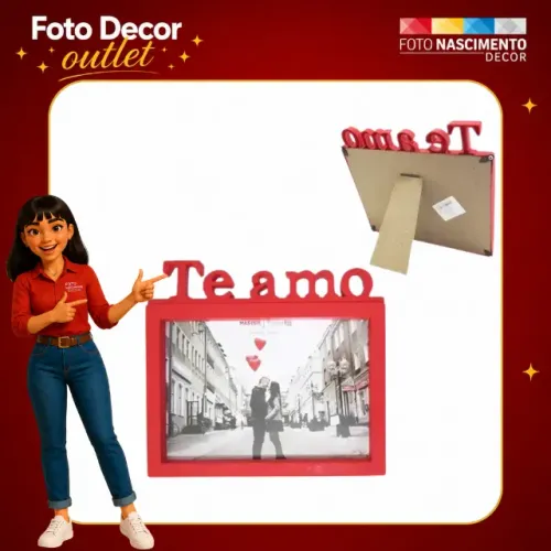 Porta Retrato Te Amo 10x15 Dia das mães, namorados.
