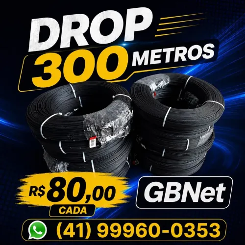 Drop de fibra  300 mt 5 unidades 