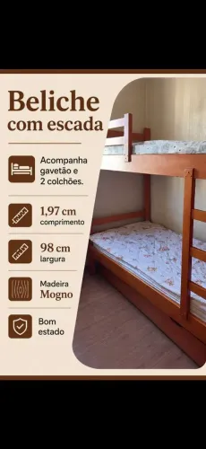 Beliche completa com gavetão