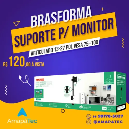 Suporte Para Monitor De 13 A 37 Brasforma Bm811