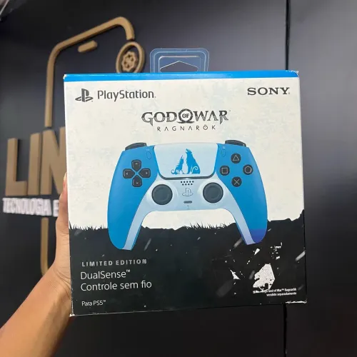 LOJA FÍSICA. JOYSTICK PLAYSTATION 5 GOD OF WAR RAGNAROK NOVO LACRADO!