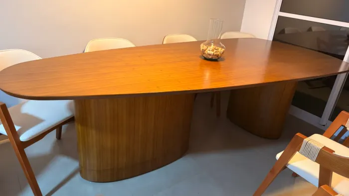 Mesa de Jantar Orgânica 8 Lugares Madeira