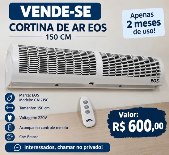 Cortina de ar 2 meses de uso 