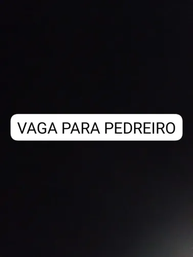 Vaga para pedreiro