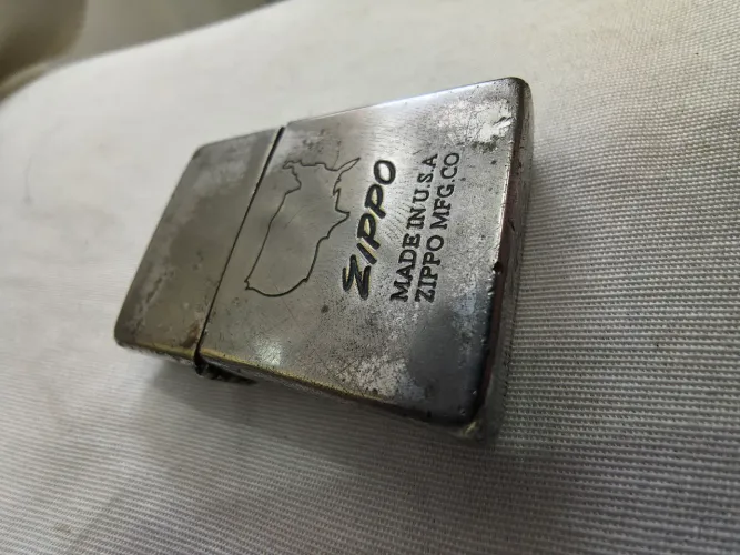 Isqueiro Zippo Original 1998 USA mapa Estados Unidos