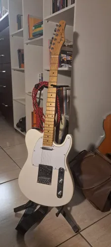 GUITARRA TAGIMA TW 55 TELECASTER WHITE PEARL NOVA (COM NF) + CABO SANTO ÂNGELO E BAG
