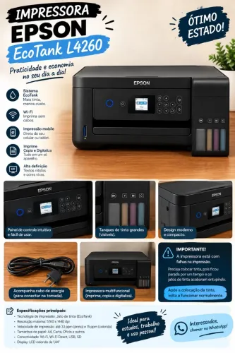 Impressora Epson EcoTank L4260 à venda!