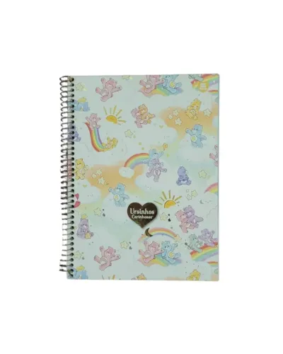 Caderno Espiral Ursinhos Carinhosos Animativa - 68 Folhas Úteis + Adesivos