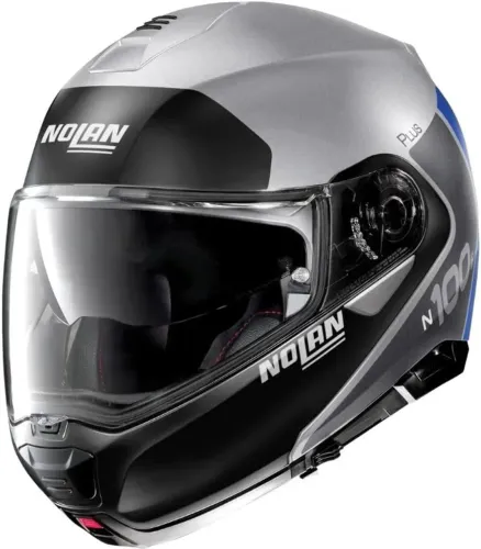 Capacete Nolan N100-5 Plus Distinctive 30 N° 56 Prata