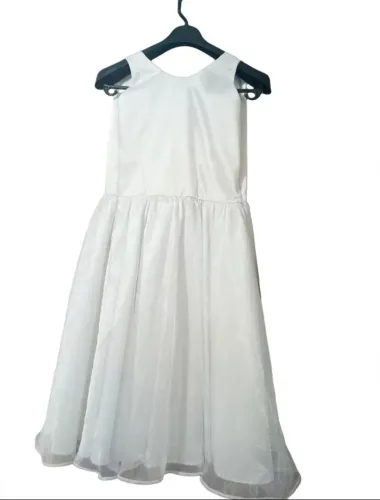 Vestido de festa elegante, branco para criança