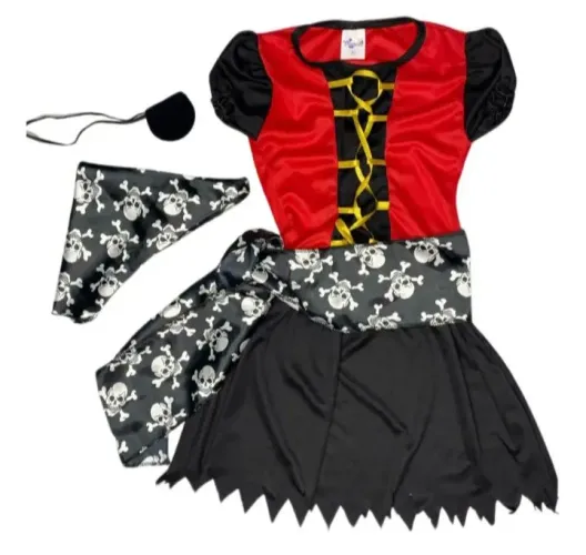 Fantasia infantil menina Pirata - (Mogi)