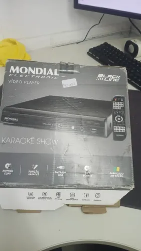 Aparelho de DVD / Karaokê Mondial Black Clean - Completo na Caixa