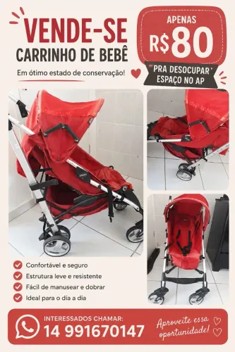 Vendo carrinho de passeio Chicco