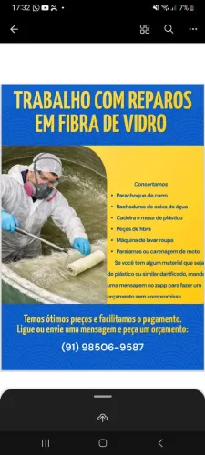 Conserto em fibra 