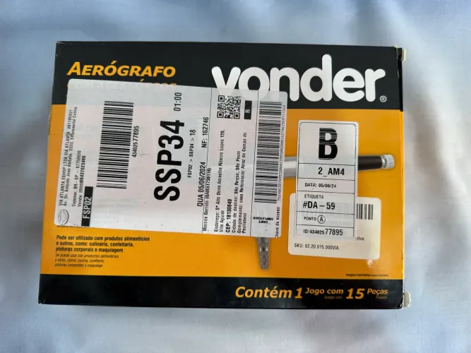Aerógrafo Vonder 15 peças 