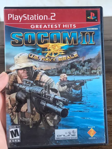 Socom II U.S Navy Seals PS2 Original com Livrinho e CD (Usado, Funcionando)