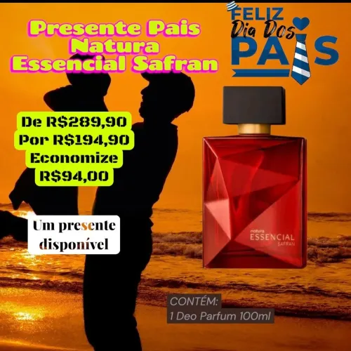 Presente Pais Essencial Safran Masculino - Oferta válida até 09/08