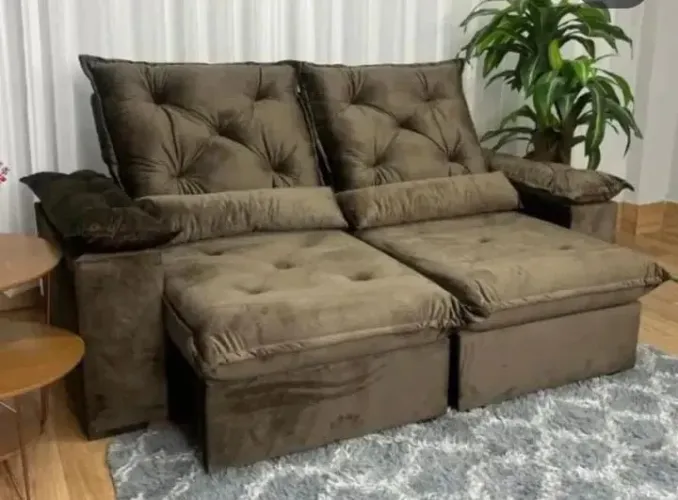 Luxuoso sofá retrátil e Reclinável em promoção 