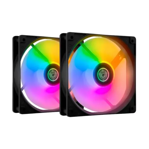 KIT 2 FANS COOLERS RGB TGT 120MM PARA PC