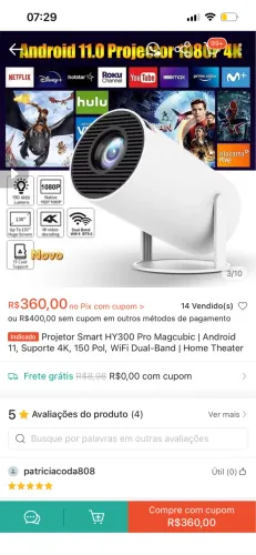 Projetor de imagem 