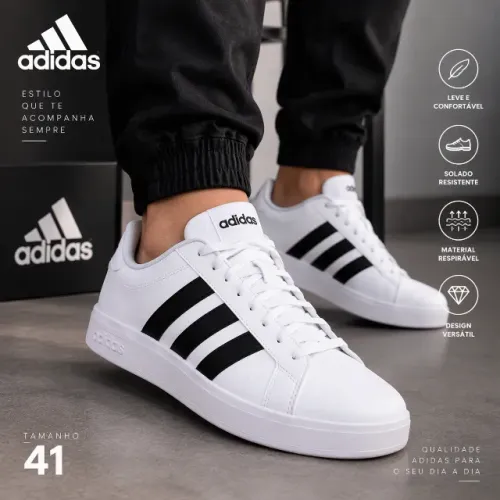 Tênis Masculino Grand Court Base 3.0 adidas