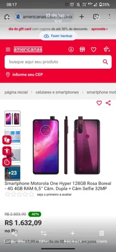 Vendo celular em ótimo estado de concervaçao one uyper