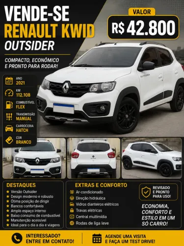 Renault Kwid Outsider 1.0 Flex 12V 5P Mec. 2021