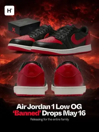 AIR JORDAN LOW BANNED.