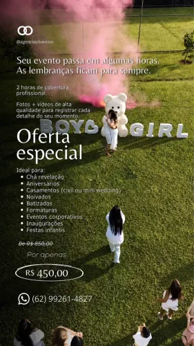 COBERTURA DE EVENTOS (FOTOS + VÍDEOS)