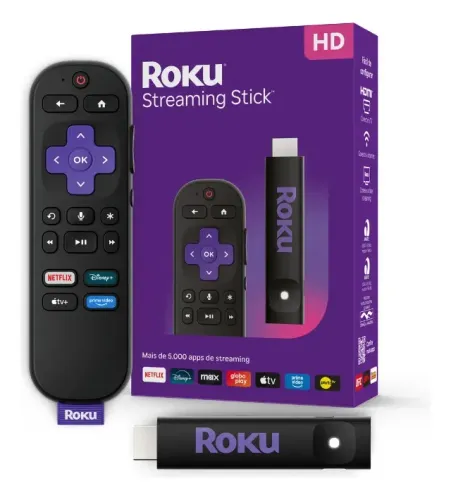Roku Streaming Stick 2025 sua tv Smart. TUBO-LCD-MONITOR..