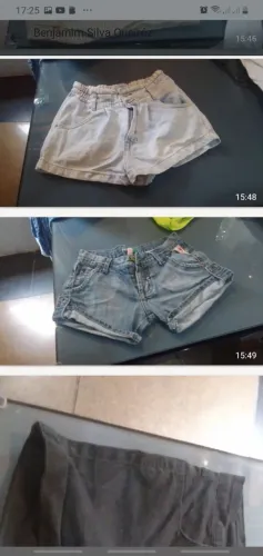 Shorts jeans preços variados 