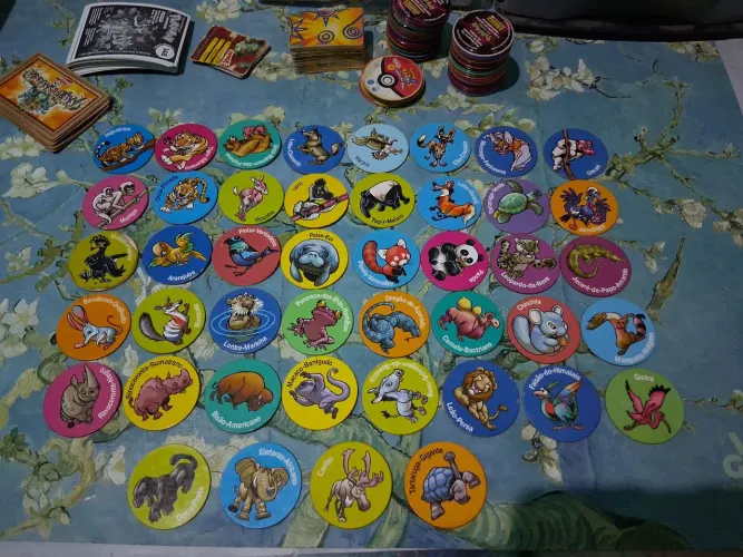 Lote de Tazos Ping Pong Animais em Extinção